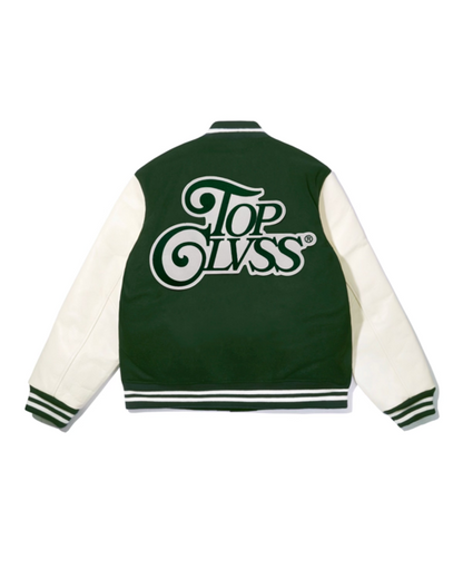 Top Clvss Varsity Jacket (Hunter green)